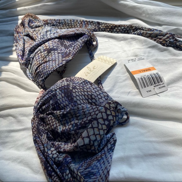 👙✨NWT Ale by Alessandra Underwire Bikini Top Snakeskin Pattern “Boa” SMALL - Picture 2 of 5